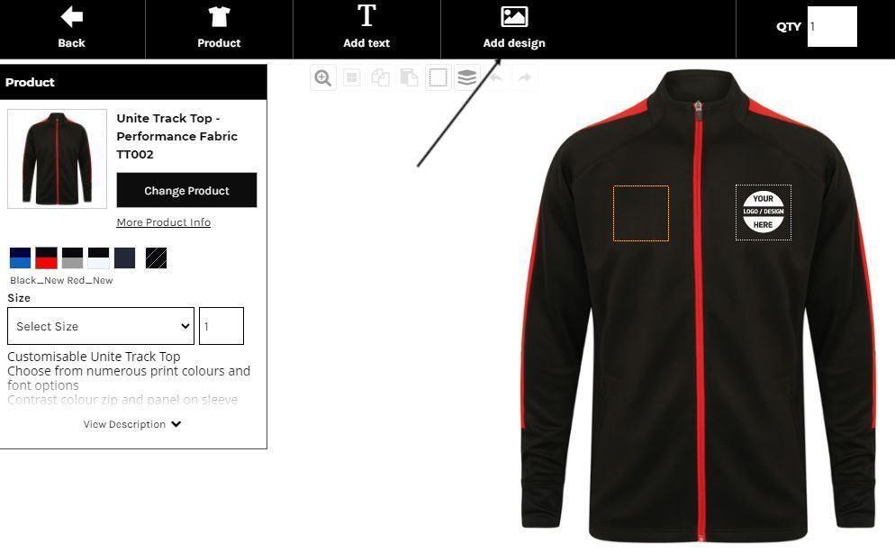Design shop of tracksuit